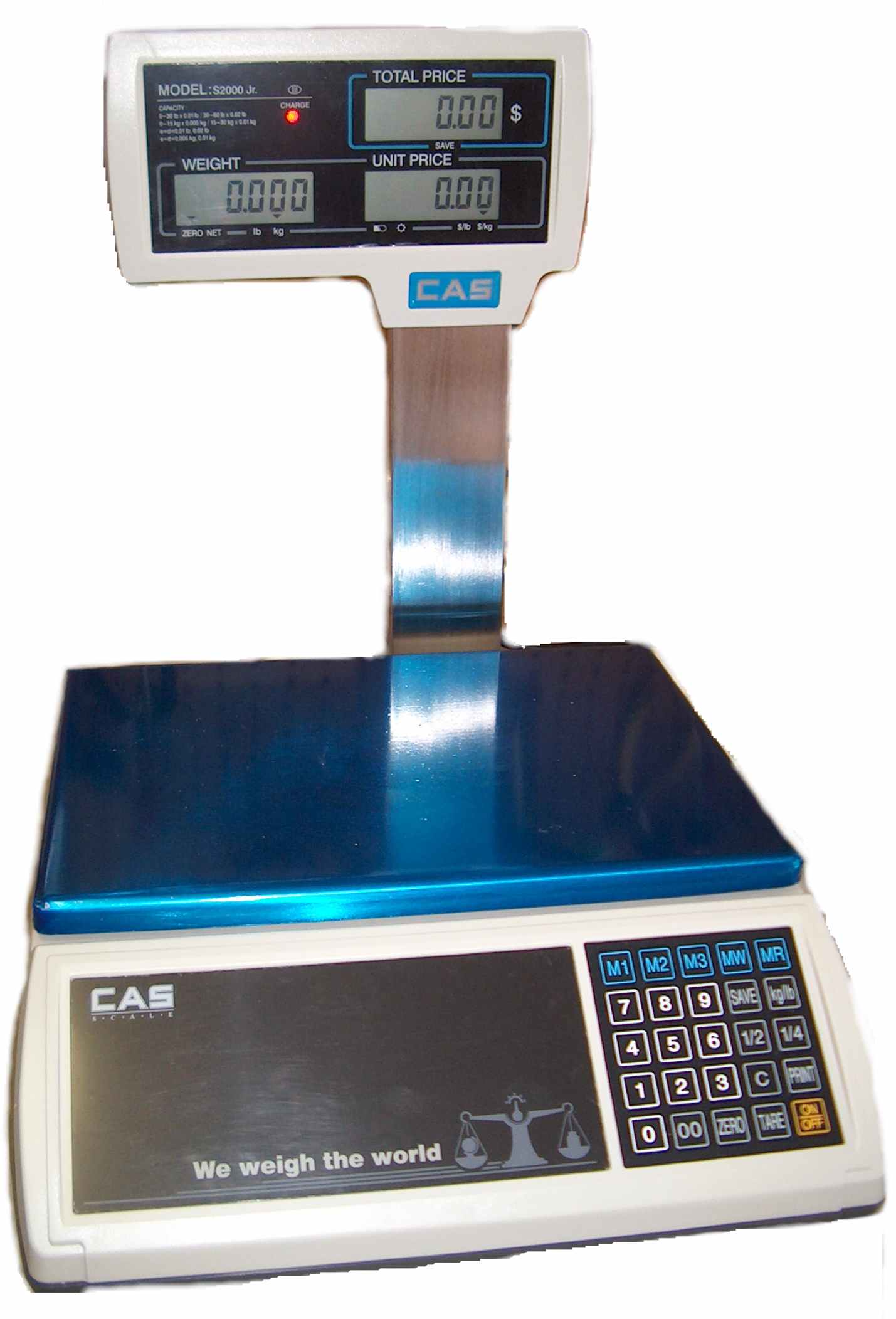 15 lb. S2000 Jr Price Computing Scale LCD Pole display
